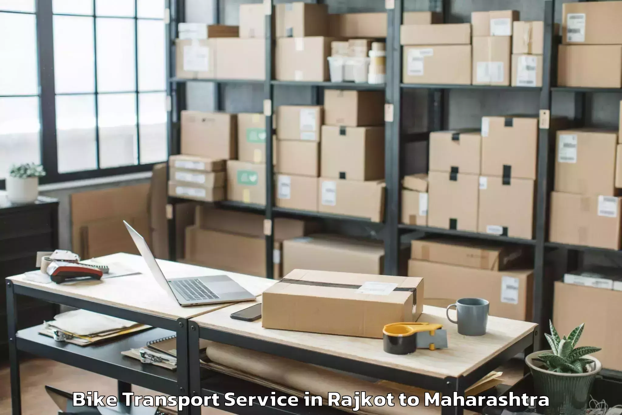 Book Rajkot to Malkapur Bike Transport Online